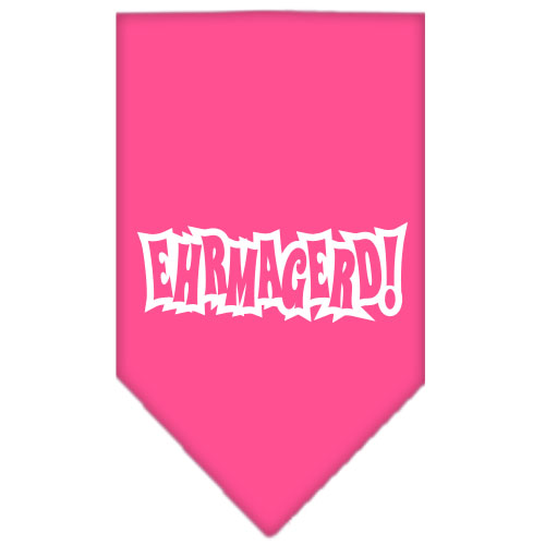 Ehrmagerd Screen Print Bandana Bright Pink Small